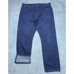 J Crew Selvedge Jeans Mens 35x31 Straight Leg Indigo Denim Refined City USA